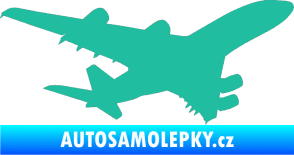 Samolepka Letadlo 002 pravá tyrkysová