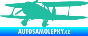Samolepka Letadlo 006 levá tyrkysová
