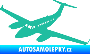 Samolepka Letadlo 010 levá tyrkysová