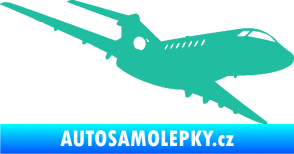 Samolepka Letadlo 011 pravá tyrkysová