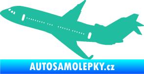 Samolepka Letadlo 013 levá tyrkysová