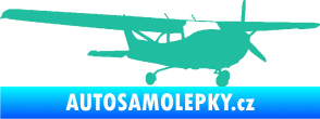 Samolepka Letadlo 014 pravá tyrkysová