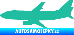 Samolepka Letadlo 019 levá Boeing 737 tyrkysová