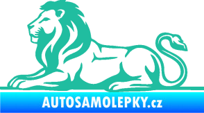 Samolepka Lev 010 levá tyrkysová
