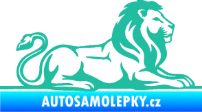 Samolepka Lev 010 pravá tyrkysová