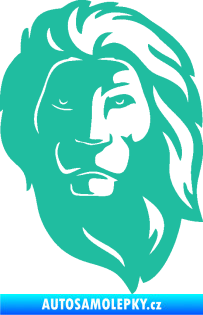 Samolepka Lev 011 pravá tyrkysová