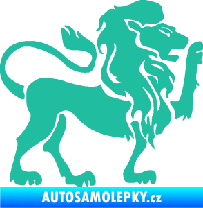Samolepka Lev zvěrokruh 005 pravá tyrkysová