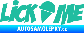 Samolepka Lick me nápis tyrkysová