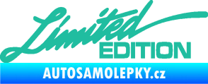 Samolepka Limited edition 011 nápis tyrkysová