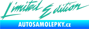Samolepka Limited edition new 001 v řádce tyrkysová