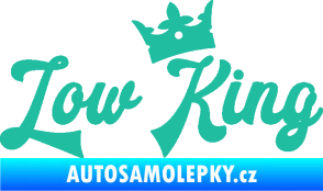 Samolepka Low King 001 nápis král tyrkysová
