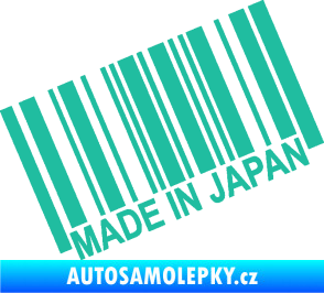 Samolepka Made in Japan 003 čárový kód tyrkysová
