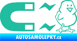Samolepka Magnet na ptáky pravá tyrkysová