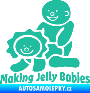 Samolepka Making jelly babies tyrkysová