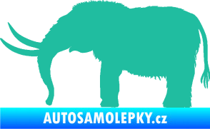 Samolepka Mamut 001 levá tyrkysová