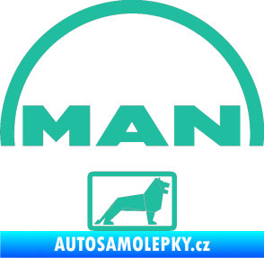 Samolepka MAN - Truck tyrkysová