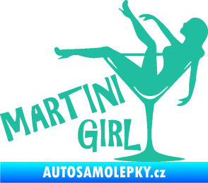 Samolepka Martini girl tyrkysová
