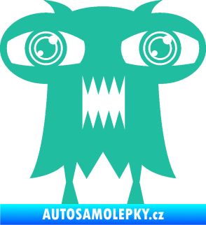 Samolepka Monstrum 003 levá tyrkysová