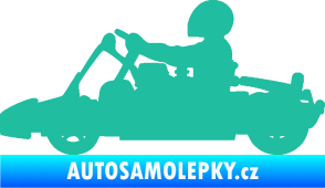 Samolepka Motokára 001 levá tyrkysová