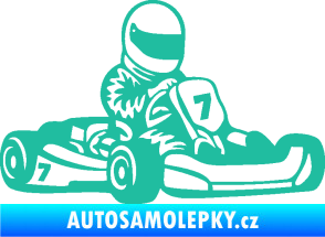 Samolepka Motokára 002 pravá tyrkysová