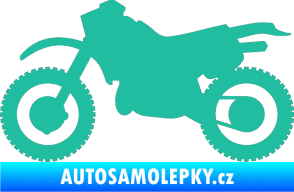 Samolepka Motorka 003 levá tyrkysová
