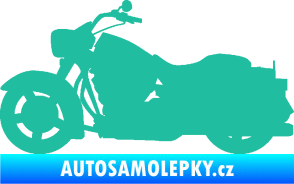 Samolepka Motorka 045 levá Harley Davidson tyrkysová
