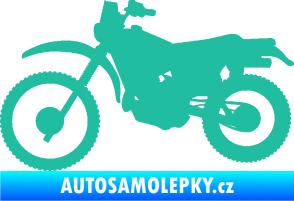 Samolepka Motorka 046 levá tyrkysová