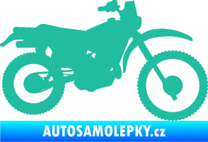 Samolepka Motorka 046 pravá tyrkysová