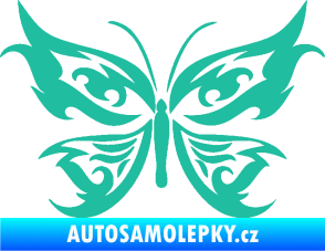 Samolepka Motýl 012 tyrkysová