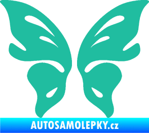 Samolepka Motýl 018 tyrkysová
