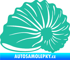 Samolepka Mušle 002 levá ulita tyrkysová