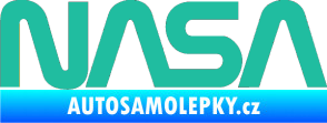 Samolepka NASA nápis tyrkysová