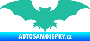 Samolepka Netopýr 007 tyrkysová