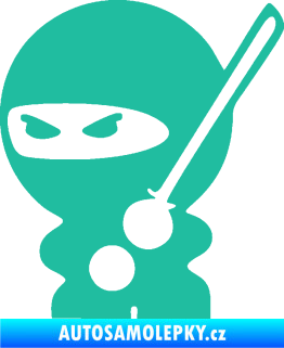 Samolepka Ninja baby 001 levá tyrkysová