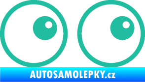 Samolepka Oči 006 pravá tyrkysová