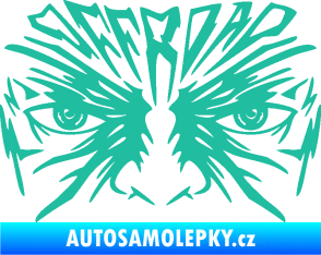 Samolepka Off Road 004 s obličejem tyrkysová