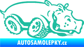 Samolepka Off Road 006 pravá hroch tyrkysová