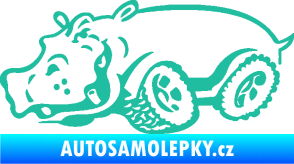 Samolepka Off Road 006 levá hroch tyrkysová
