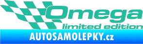 Samolepka Omega limited edition levá tyrkysová