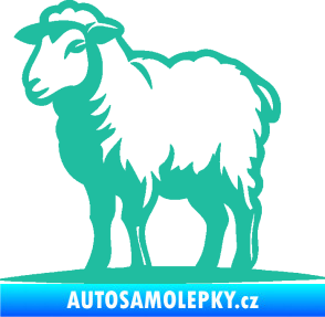 Samolepka Ovce 002 levá tyrkysová