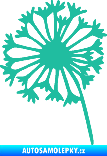 Samolepka Pampeliška 002 levá odkvetlá tyrkysová