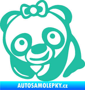 Samolepka Panda baby levá tyrkysová