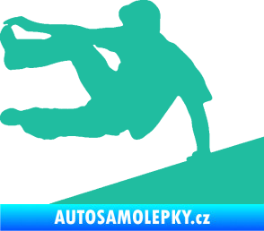 Samolepka Parkour 001 levá tyrkysová