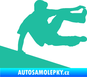 Samolepka Parkour 001 pravá tyrkysová
