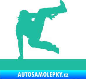 Samolepka Parkour 002 pravá tyrkysová