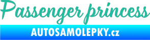 Samolepka Passenger Princess 001 nápis tyrkysová