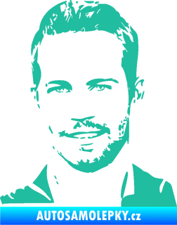 Samolepka Paul Walker 001 levá tyrkysová