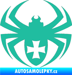 Samolepka Pavouk 004 křižák tyrkysová