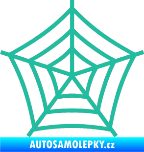 Samolepka Pavučina tyrkysová