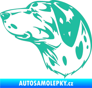 Samolepka Pes 002 levá Dalmatin tyrkysová